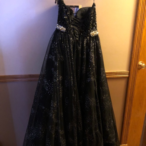 Sherri hill black a line full special event dress - Picture 6 of 8